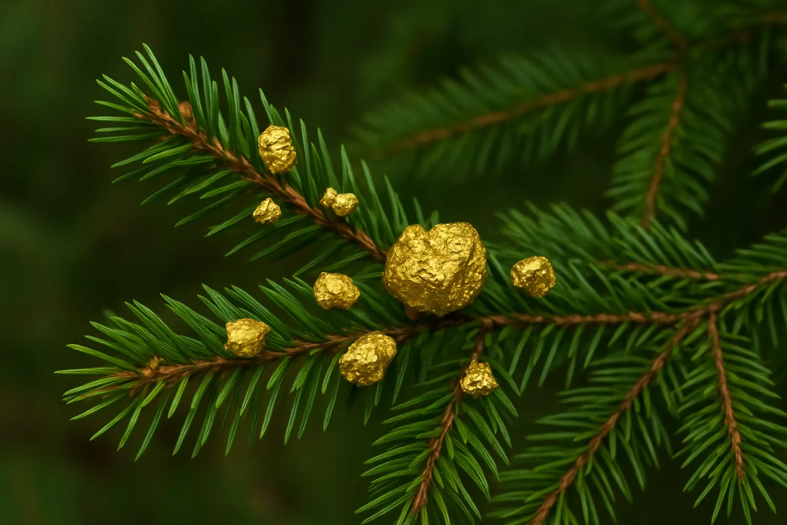Study Reveals Spruce Trees Naturally Accumulate Gold in Their Needles